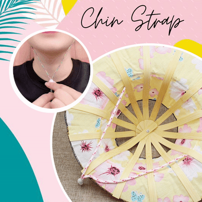 Bamboo Foldable Hand Fan Sun Hat