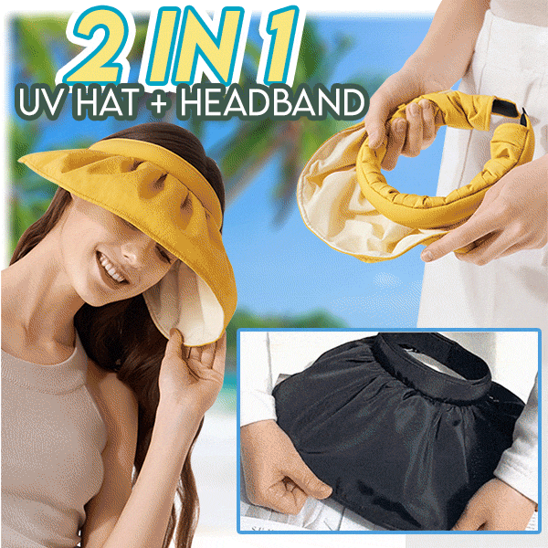 2-Way Sun Hat Hair Ban👒3