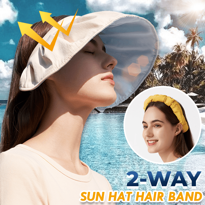 2-Way Sun Hat Hair Ban👒3